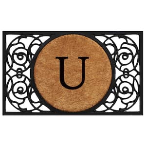 Armada Circle 18 in. x 30 in. Monogram U Door Mat