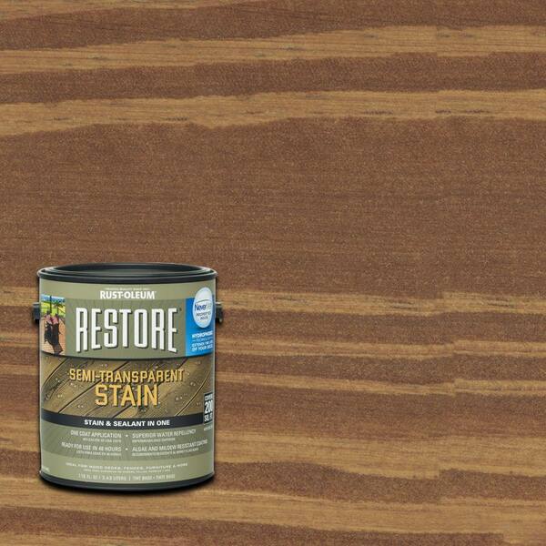 Rust-Oleum Restore 1 gal. Semi-Transparent Stain Russet with NeverWet