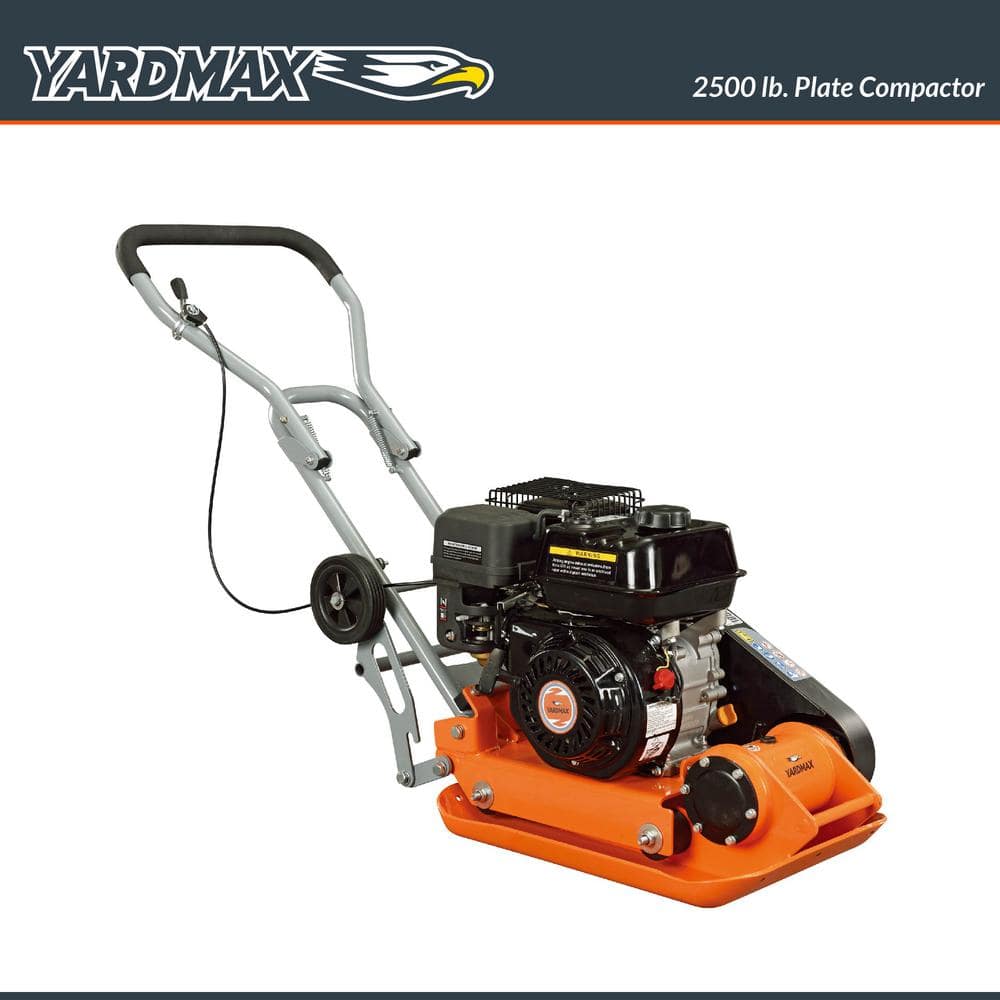 YARDMAX 2500 lb. Compaction Force Plate Compactor 6.5HP