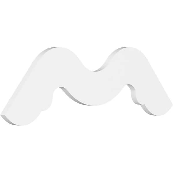 Ekena Millwork Midway 1 in. D x 21 in. W x 36 in. L Signature Urethane Gable Pediment