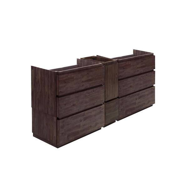 Formosa 82 in. Freestanding Double Bath Vanity Cabinet without Top in Acacia