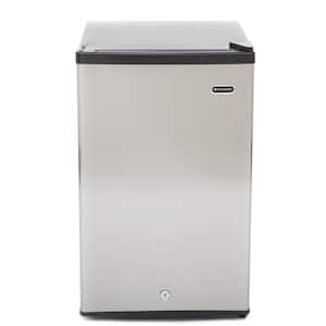 2.1 cu. Ft. Upright Freezer Mini Freezer with lock Reversible Door in Stainless Steel Energy Star