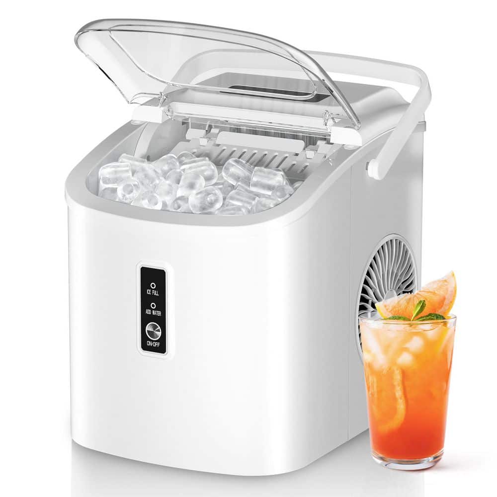 SIMZLIFE 9.6 in. 26 lb. /24H Bullet Ice Countertop Portable Ice
