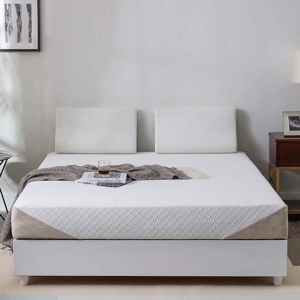 Silverpark 8 in. Medium Firm Memory Foam Tight Top Pressure Relieving with Breathable Removable Quilted White Cover Twin Mattress
