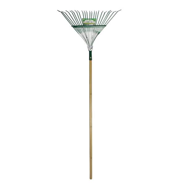HB Smith 48 in. 22-Tine Spring Steel Lawn and Leaf Rake-SR22X - The ...