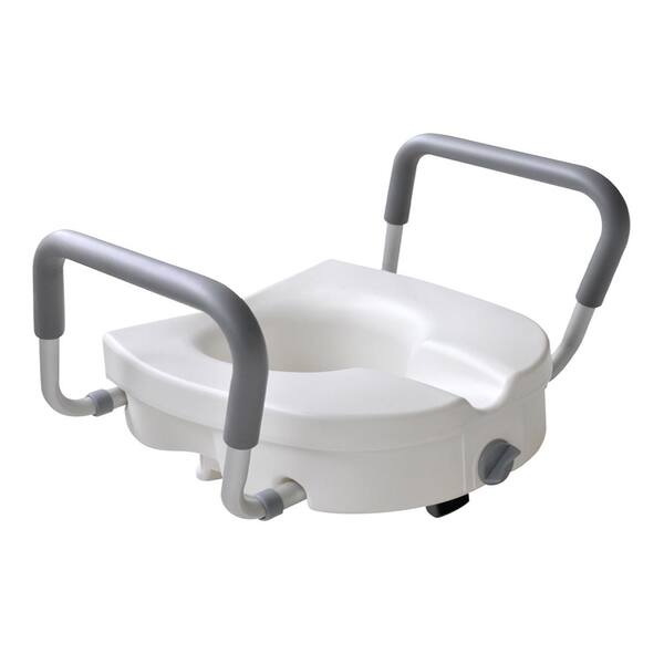 Glacier Bay 1-Piece Adjustable Elevated Toilet Seat in White Color C631 ...