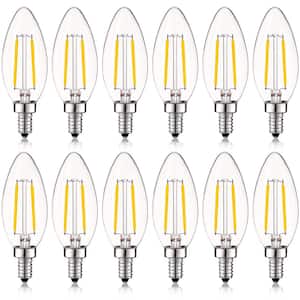 40-Watt Equivalent B10 Vintage Dimmable 400 Lumens LED Bulbs 3000K Soft White (12-Pack)