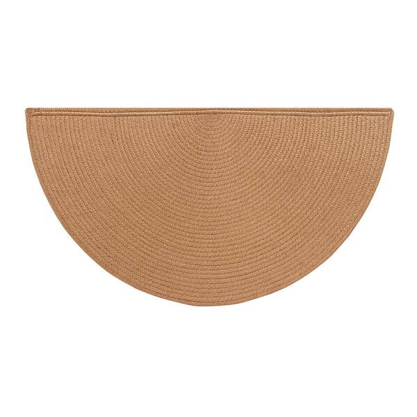 Better Trends Country Braid Collection Straw Solid 22" x 44" Wedge 100% Polypropylene Reversible Solid Area Rug