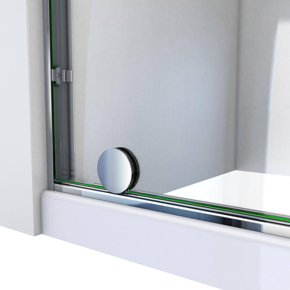 Harmony 48" x 76" Brushed Nickel Semi-Frameless Shower Door