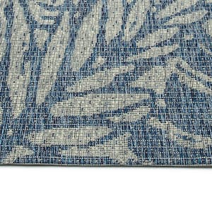 Soleri Collection Navy 3'11" x 5'11" Rectangle Residential Indoor-Outdoor Area Rug