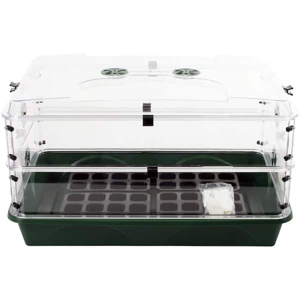 EarlyGrow Large Domed Propagator with 2 Height Extenders and Seedling Trays