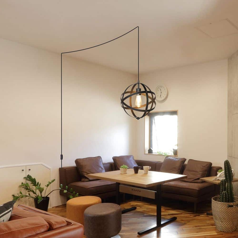 60-Watt 1-Light Vintage Ceiling Shaded Pendant Light with Metal Globe Shade, No Bulbs Included price history on PriceWatchPro