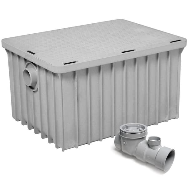 CANPLAS Endura Grease Interceptor 35 GPM 31 in. L Thermoplastic Grease Trap with Flow Control Device
