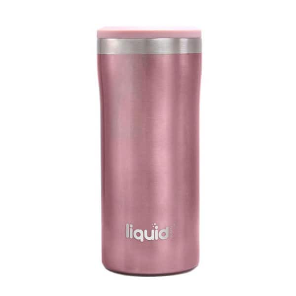 Double Wall Vacuum Insulated Stainless Steel Slim Tumbler with Straw 20 fl.  oz, Pink Floral