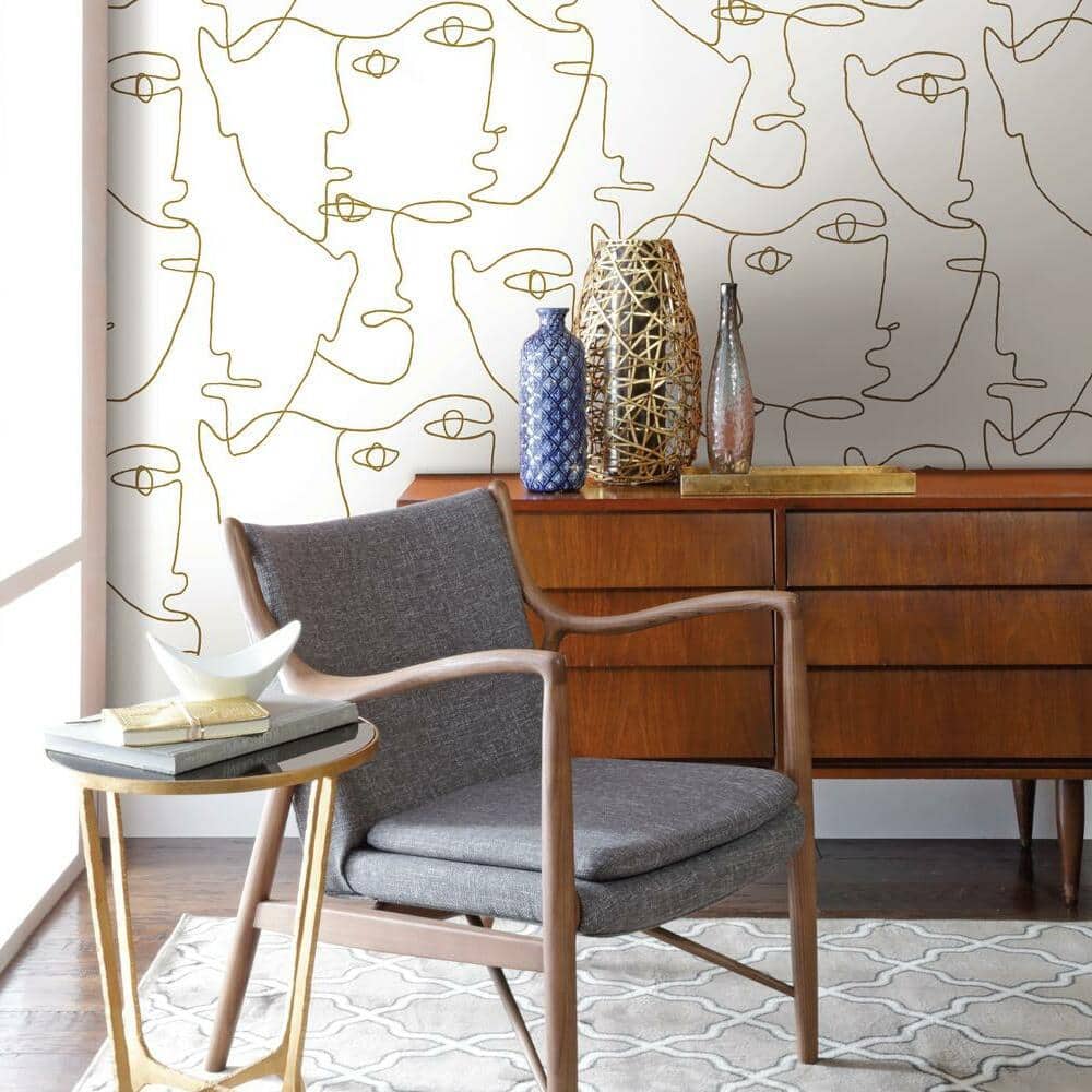 Gold Premium Peel and Stick Vinyl Wallpaper Roll