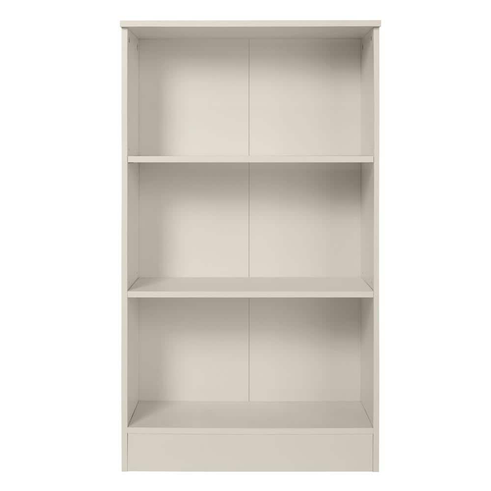 StyleWell 43 in. Dark Brown Wood 3-Shelf Classic Bookcase with Adjustable Shelves