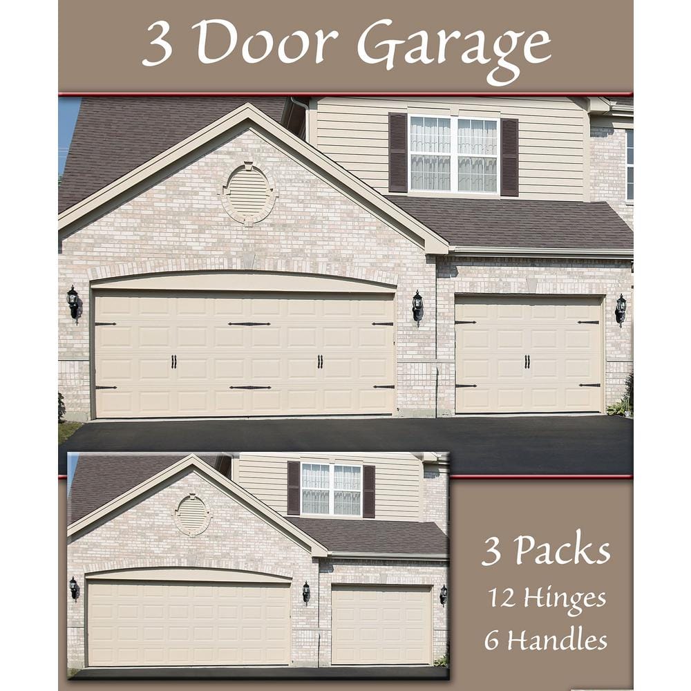 Black Magnetic Carriage House Garage Door Accents Set