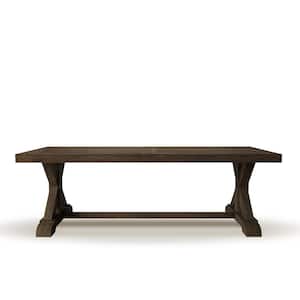 Madera 120 in. Salvaged Espresso Wood Rectangle Dining Table