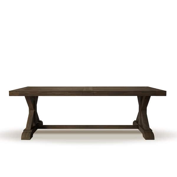 Urban Woodcraft Madera 120 in. Salvaged Espresso Wood Rectangle Dining Table