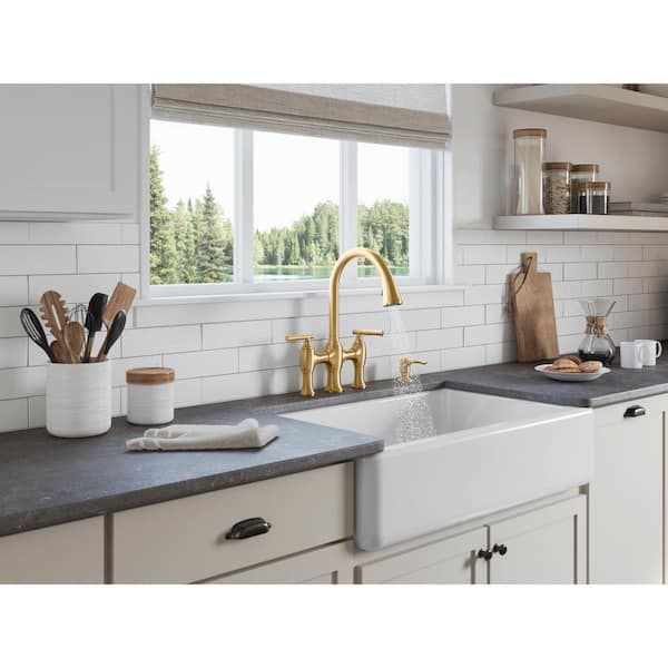 Whitehaven Farmhouse Apron-Front Cast Iron 30 in. Single Basin Kitchen Sink in Black