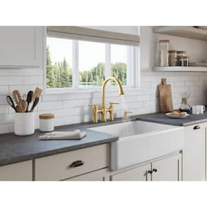 Whitehaven Farmhouse Apron-Front Cast Iron 30 in. Single Basin Kitchen Sink in Thunder Grey