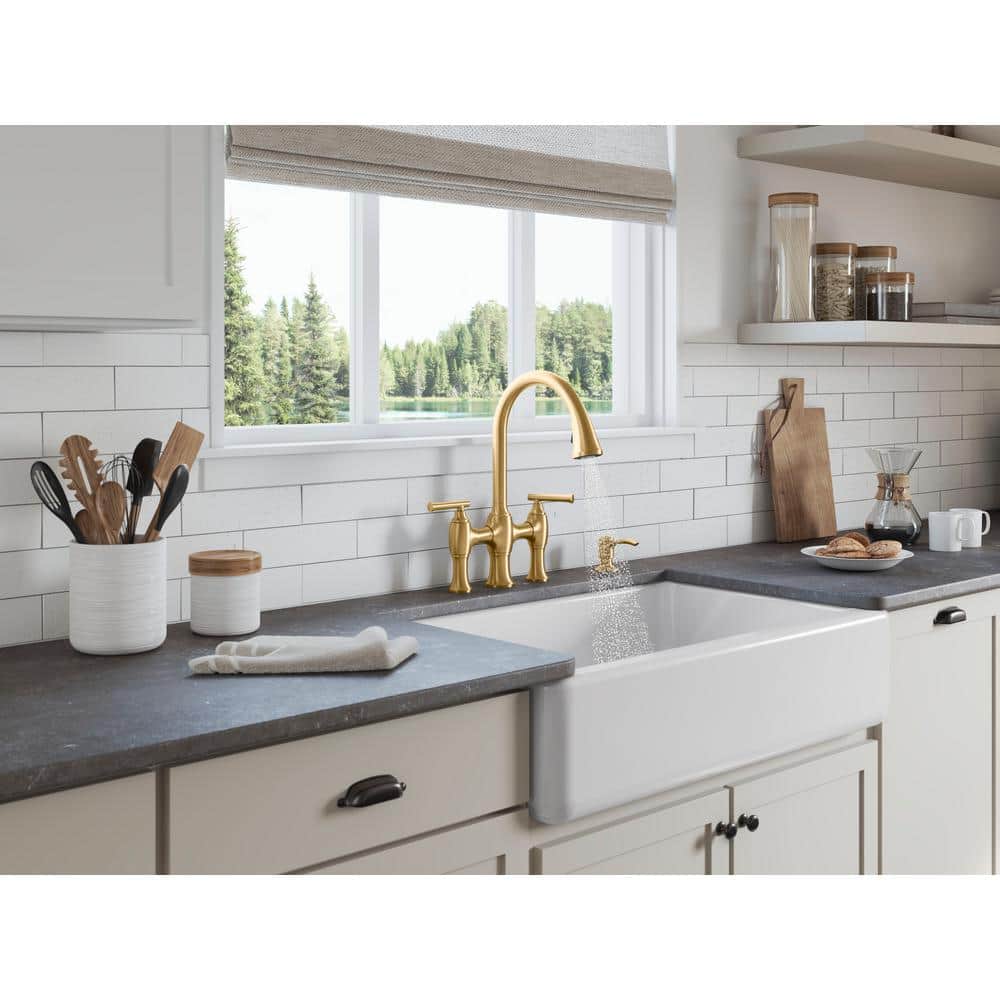 White 30-Inch Cast Iron Farmhouse Single Bowl Kitchen Sink