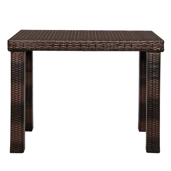 TIRAMISUBEST 48.03 in. x 29.92 in. x 35.83 in. Rectangular Wicker Outdoor Dining Table Coffee Table