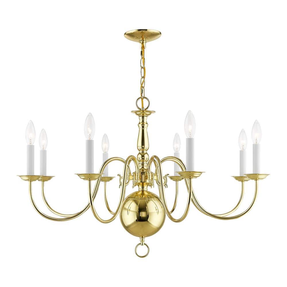 Yorkhaven 8-Light Polished Brass Chandelier price history on PriceWatchPro