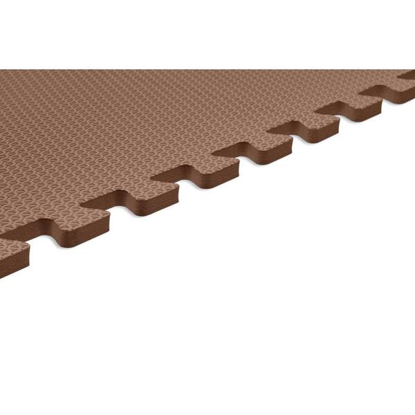 Norsk Brown 24 in. x 24 in. EVA Foam Non-Toxic Solid Color Interlocking Tiles (96 sq. ft. - 24 tiles) Norsk Brown 24 in. x 24 in. EVA Foam Non-Toxic Solid Color Interlocking Tiles (96 sq. ft. - 24 tiles)