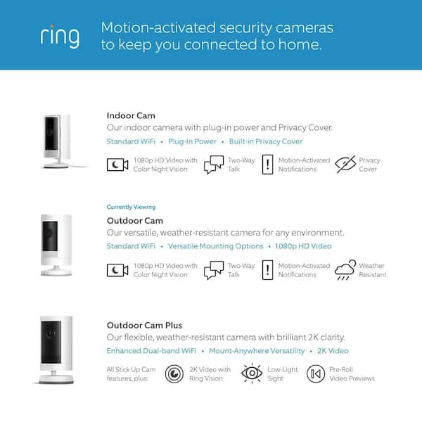 Ring Outdoor Cam (Stick Up Cam) Battery - Smart Security
