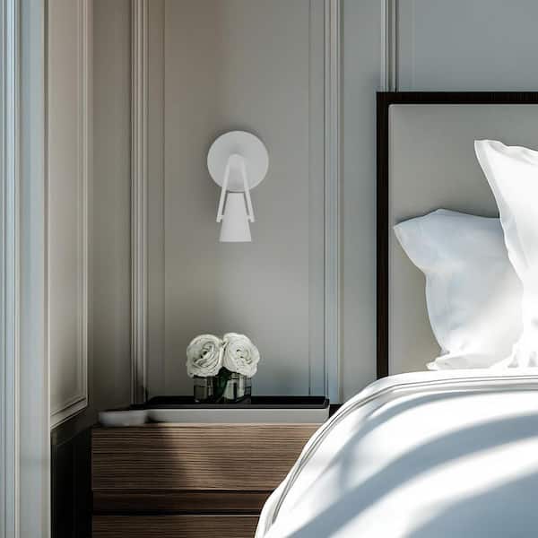 Garlyn 1-Light Black Hardwired Swing Arm Wall Lamp 4CCT