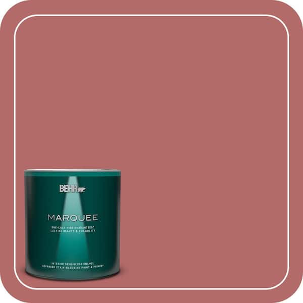 BEHR MARQUEE 1 qt. #PMD-12 Desert Rose Semi-Gloss Enamel Interior Paint & Primer