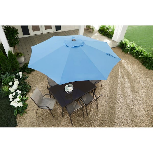 coral coast aluminum market solar lighted patio umbrella 9 ft. Aluminum Market High Quality Solar LED Light Tilt Patio Beach Umbrella  - On Sale - Overstock