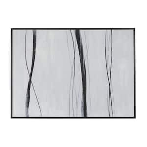 1- Panel Abstract Framed Wall Art with Black Frame 48 in. x 65 in.