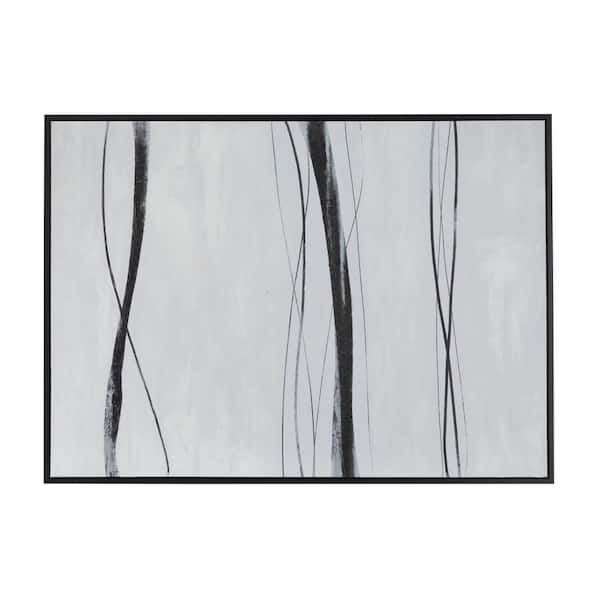 Litton Lane Panel Abstract Framed Wall Art With Black Frame In X