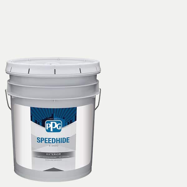 SPEEDHIDE 5 gal. PPG1001-1 Delicate White Semi-Gloss Exterior Paint