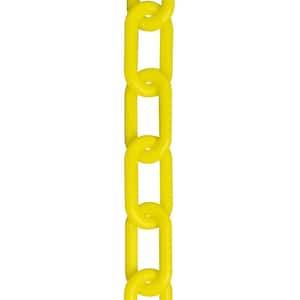 2 in. (#8, 51 mm) x 25 ft. Yellow Plastic Chain