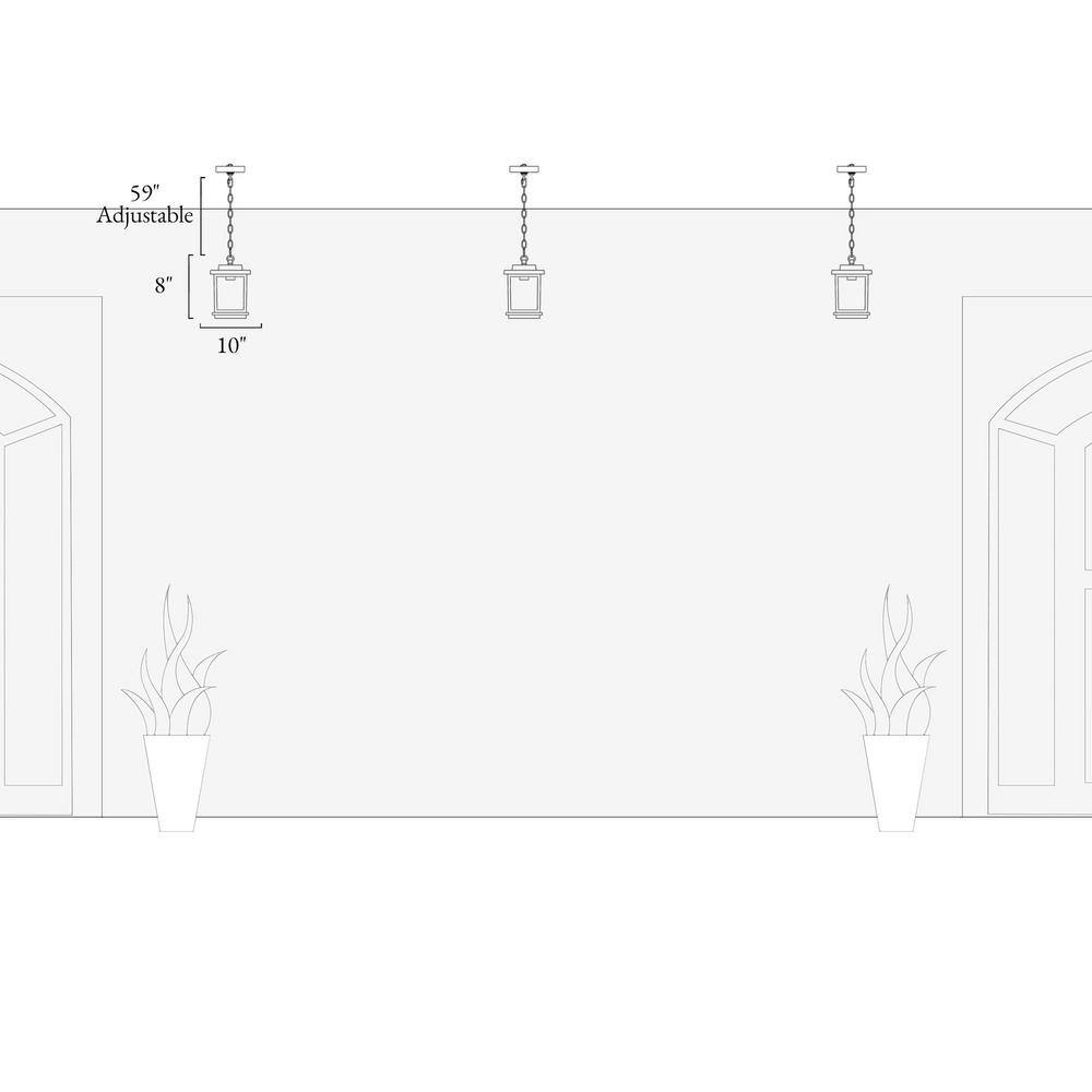 Matte Black Glass Mini Outdoor Pendant Light