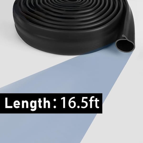 Wellco 16.5 ft. Weatherproof Rubber Garage Door Bottom Seal