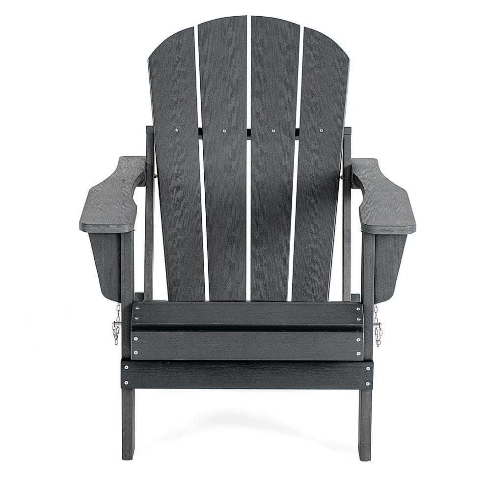 Classic Gray Folding Plastic Adirondack Chair SOUT202208 The Home Depot   Plastic Adirondack Chairs Sout202208 64 1000 