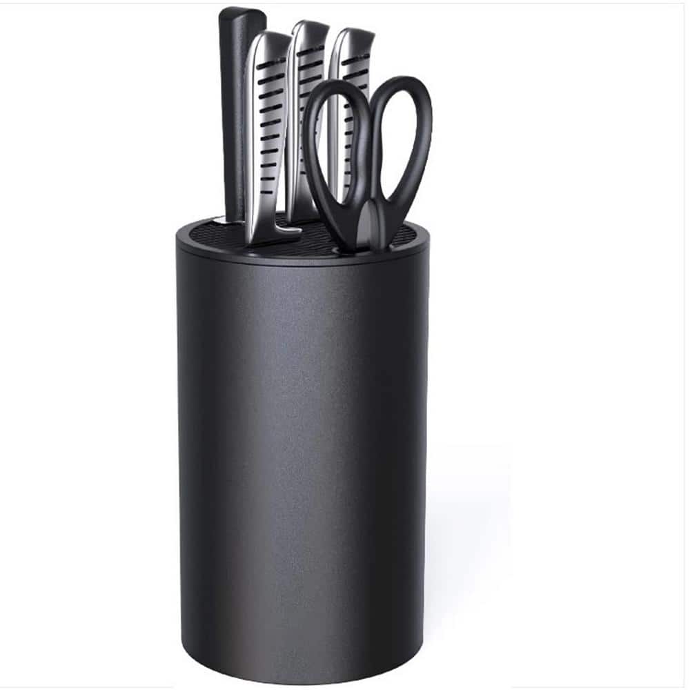 12-Knife Holder Round Plastic Universal Knife Block without Knives Unique D