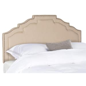 StyleWell Vinedale Biscuit Beige Upholstered Full Headboard with Notch ...
