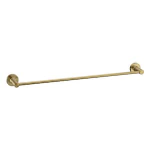 Kree 24 in. Wall Mounted Towel Bar Rust and Corrosion Resistant in Brushed Gold