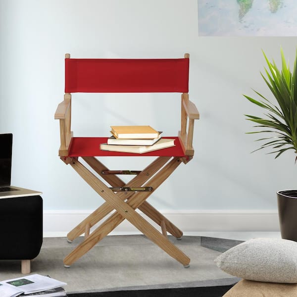 American Trails 18 in. Extra-Wide Natural Wood Frame/Red Canvas