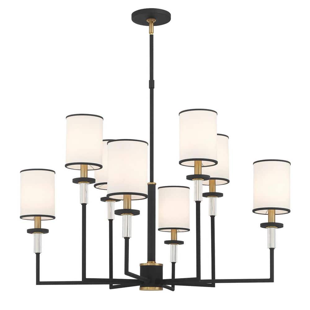 33.25 in. 8 Light Black Forged + Vibrant Gold Chandelier price history on PriceWatchPro