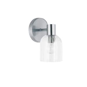 Vienna 1-Light Polished Chrome Wall Sconce with Clear Glass Shade