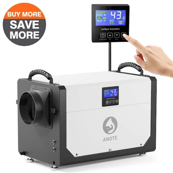 145 pt. 6,000 sq.ft. Dehumidifier with Detachable Control, Anti-corrision Compressor, Best for Basement, Garage (White)