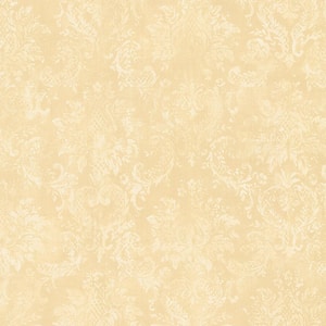 Canvas Damask Vinyl Roll Wallpaper (Covers 55 sq. ft.)