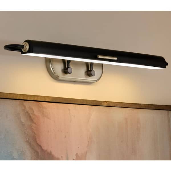 Caillier 35.25 in. 3-Light Hardwired Picture Light in Black