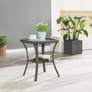 Square Wicker Outdoor Side Table